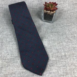 Bert Pulitzer Gray / Red Teardrop Tie Wool/Silk